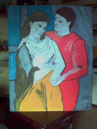 estudio de picasso Oil Canvas Figure Painting