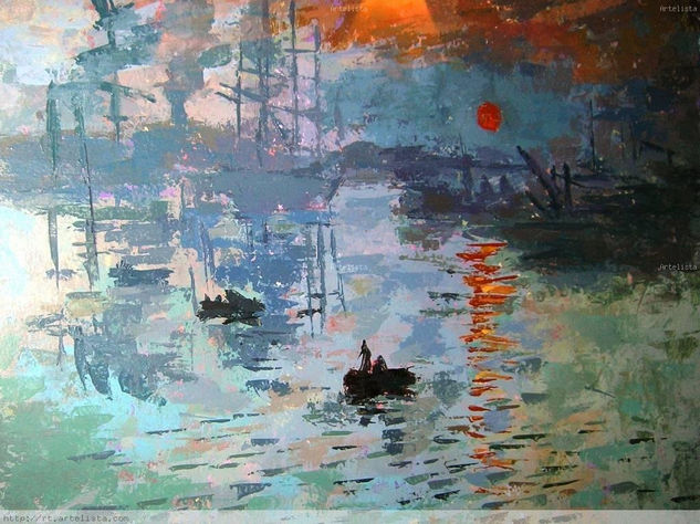 Interpretación sobre Monet I Acrílico Papel Marina