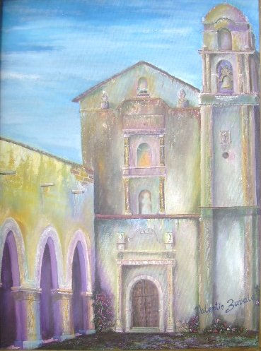 CAPILLA DE SAN FRANCISCO CALIMAYA, ESTADO DE MEXICO Oil Canvas Landscaping