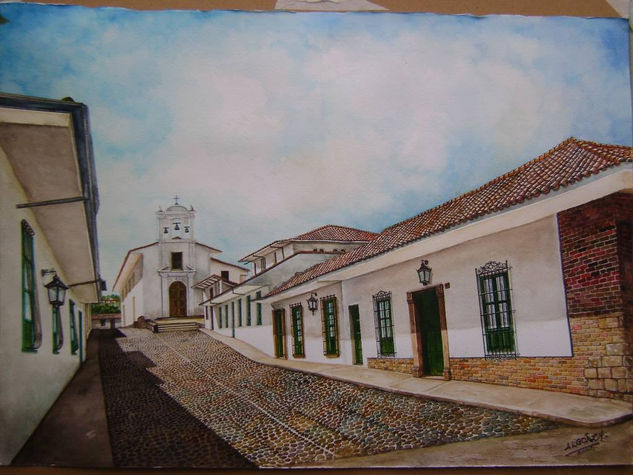 La Ermita (Popayan- Colombia) Acuarela Papel Otros