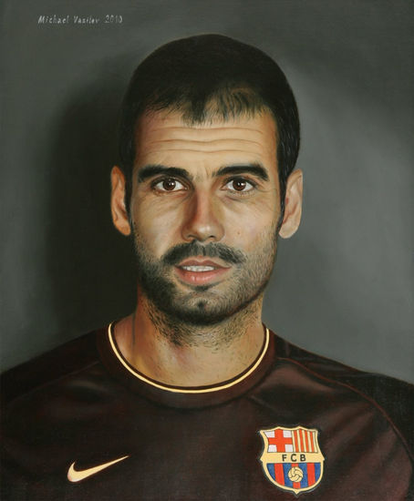 Josep Guardiola Óleo Lienzo Retrato