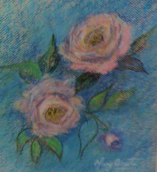 Rosas 2 Pastel Paper Floral Painting