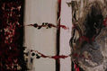 rojo negro y beige