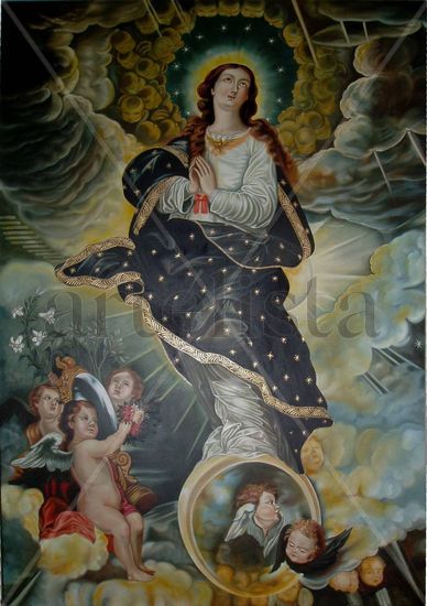 La Inmaculada Concepcion Óleo Lienzo Figura