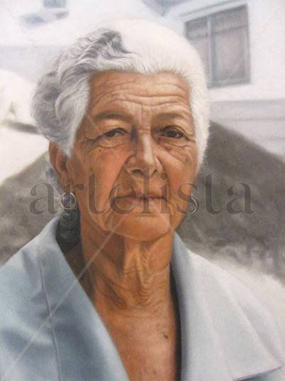 24. LA ABUELA Óleo Lienzo Retrato