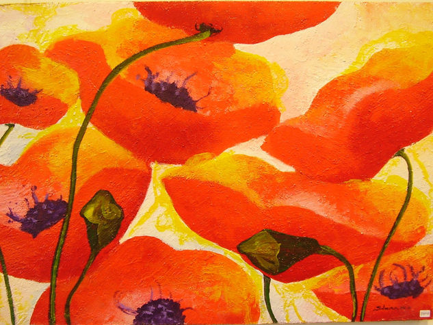 amapolas Oil Canvas Landscaping