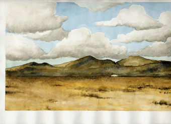 paisaje fuerteventura Watercolour Card