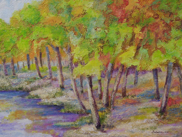 bosque del rio miño Oil Canvas Landscaping