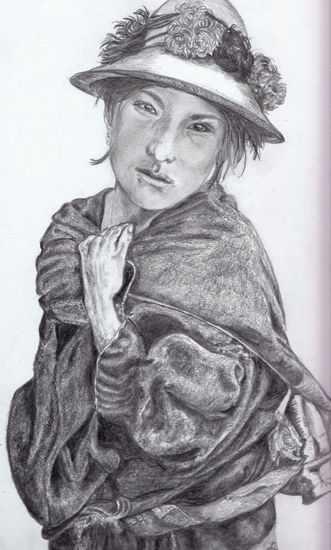 mujer boliviana Charcoal