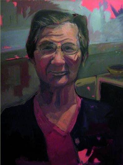 Abuela en la cocina Óleo Lienzo Retrato