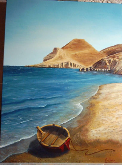 PLAYA DE LAS NEGRAS I Oil Canvas Marine Painting