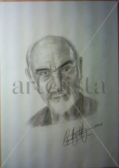 SEAN CONNERY Charcoal