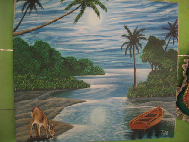 ISLA VENADO,COSTA RICA. PINTURA ALUCIVA A LA ISLA 