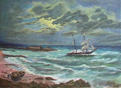 Marina con tormenta