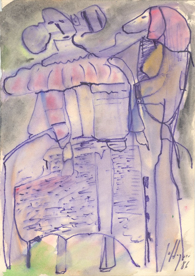 La doncella y el hombre perro, (The girl and the dog man)