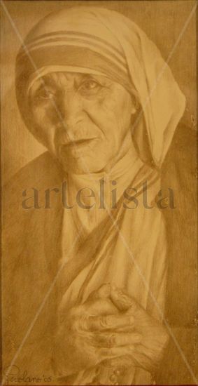 La Madre Teresa :Agnes Gonxha Bojaxhiu Charcoal