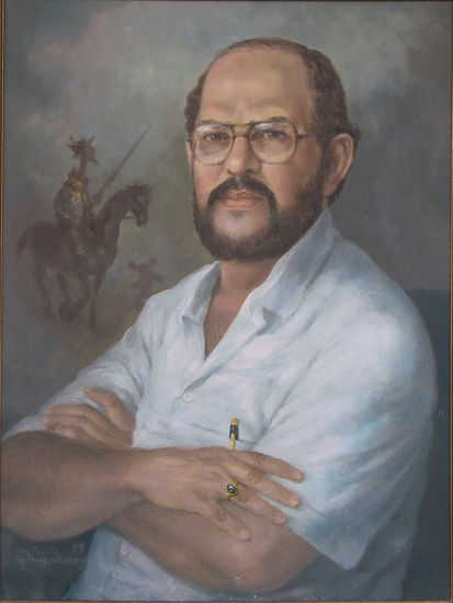 PROF. GERMAN ARTETA VARGAS Oil Canvas Portrait