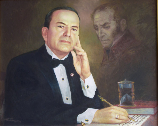 DR. RAFAEL ALARCÓN CARLÓ Oil Canvas Portrait