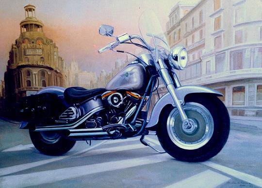 Harley Oil Canvas