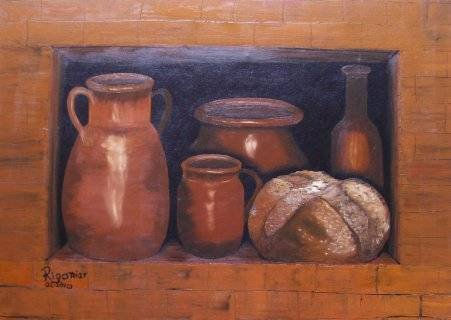 TINAJAS DE BARRO Oil Canvas Still Life Paintings