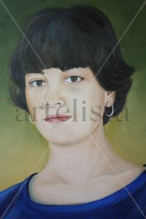 Retrato de mi hija Oil Canvas Portrait