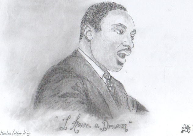 Martin Luther King Charcoal