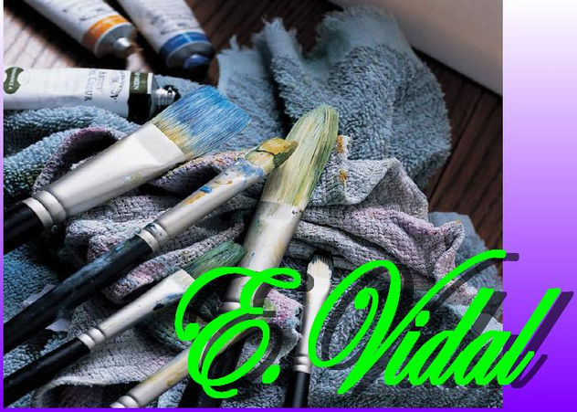 E.VIDAL 2010  PINTOR COSTUMBRISTA CONTEMPORANEO