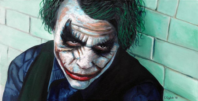 The Joker - Cristian English Oil Canvas Portrait