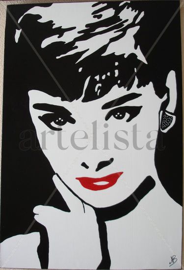 Audrey Hepburn Acrylic Canvas Portrait