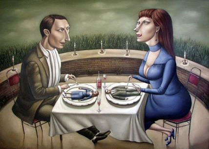 La cena con velas