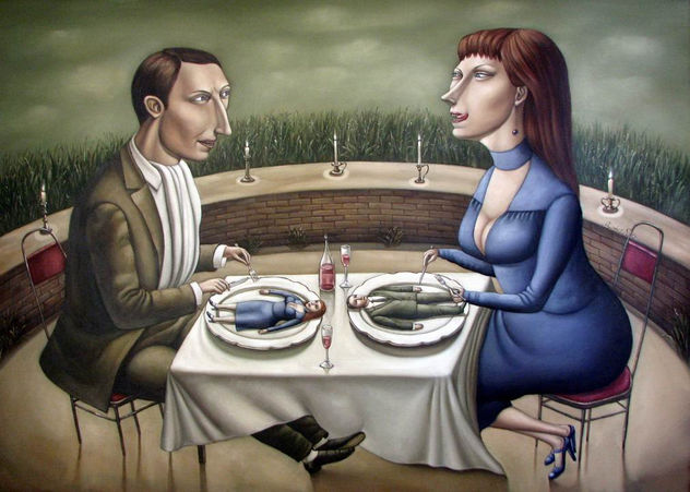 la cena con velas