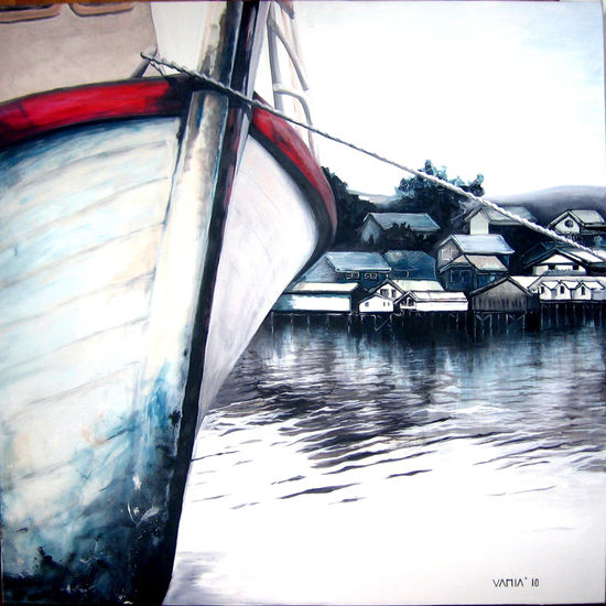 LANCHÓN CHILOTE Oil Canvas Marine Painting