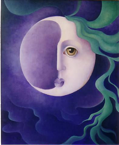 Luna sola Oil Canvas