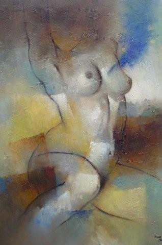 GRIS Óleo Lienzo Desnudos