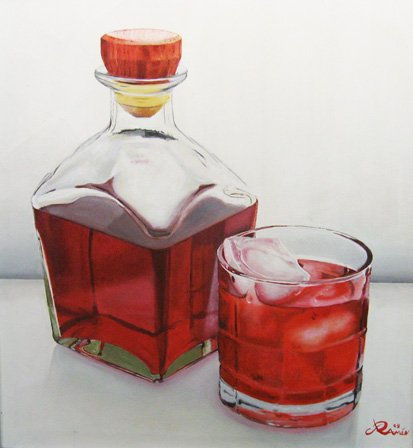 Licor Oil Canvas Still Life Paintings