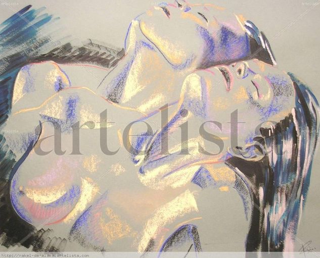 somos pareja Pastel Paper Nude Paintings