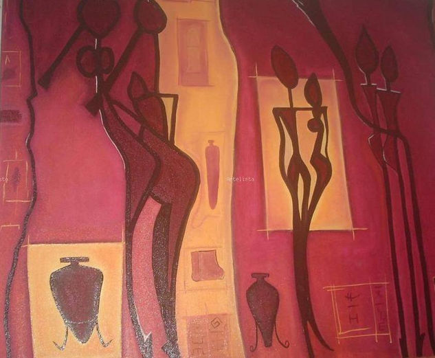 africa abstracto Óleo Lienzo Figura