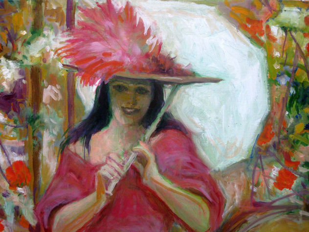 la dama de rojo