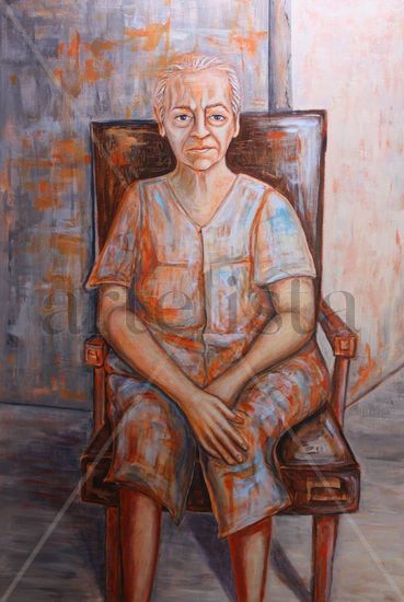 La Abuela Acrílico Lienzo Retrato