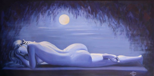 sirena en el jardín