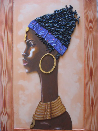 Africa hermosa Acrylic Panel Portrait