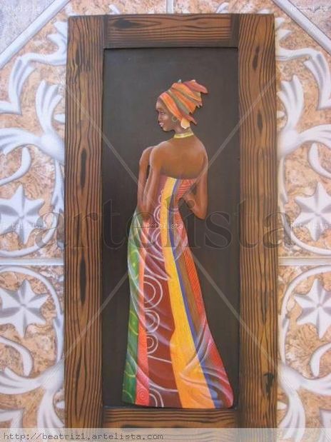 Silueta mujer africana