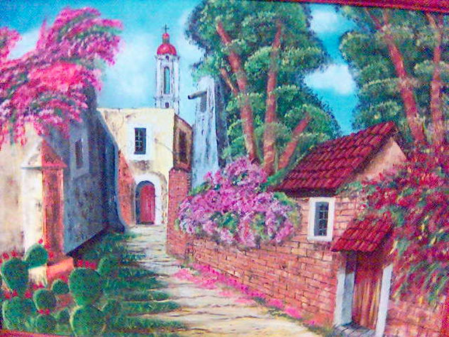 calle la cañada Oil Canvas