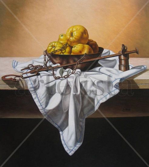 romana con membrillos Oil Canvas Still Life Paintings