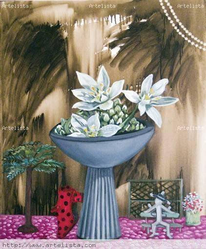 Bodegón flamenco: "En una casa hace falta un hombre, aunque sea de papel". Oil Canvas Still Life Paintings