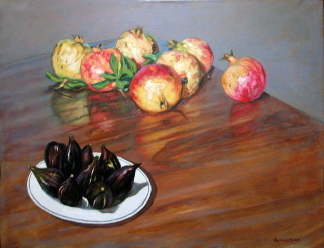 GRANADAS CON HIGOS Oil Canvas Still Life Paintings