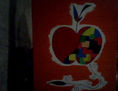 abstract colorful apple