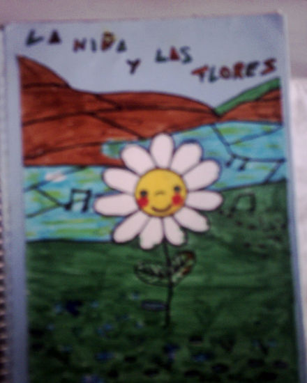 ilustraciones del libro la niña y las flores (I) Pastel Card Landscaping