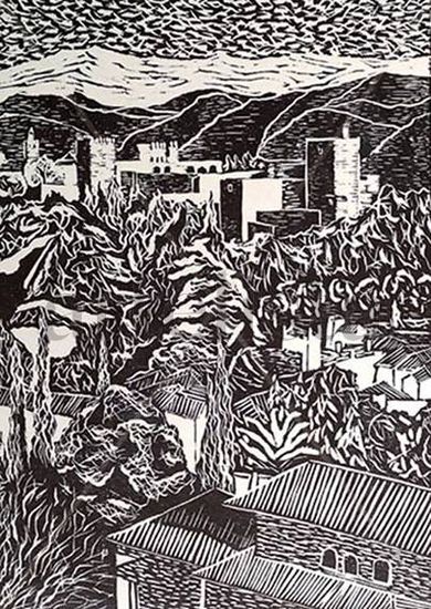 Alhambra III Linocut