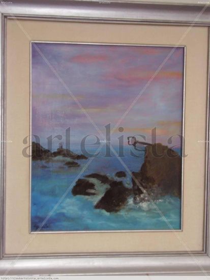 Peine de los Vientos- Oil Canvas Marine Painting